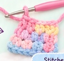 A growing crochet stitch swatch
